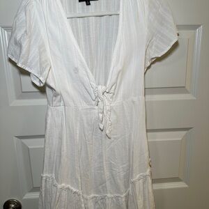Cotton Candy LA White Tie-Front Dress